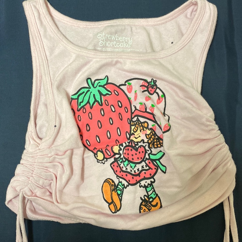 cropped strawberry shortcake tank top